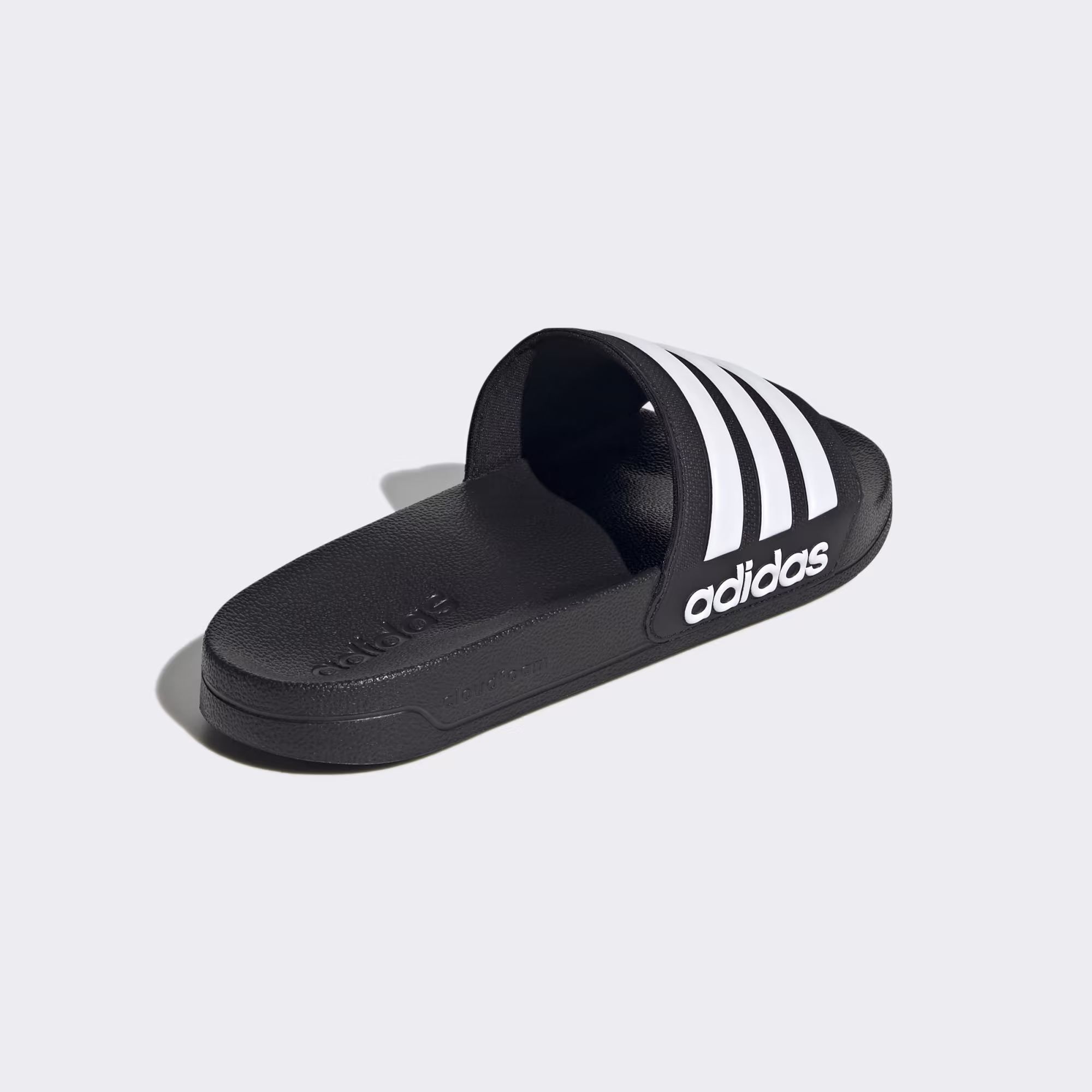Mens Adilette Shower Slide Black & White - Image 5